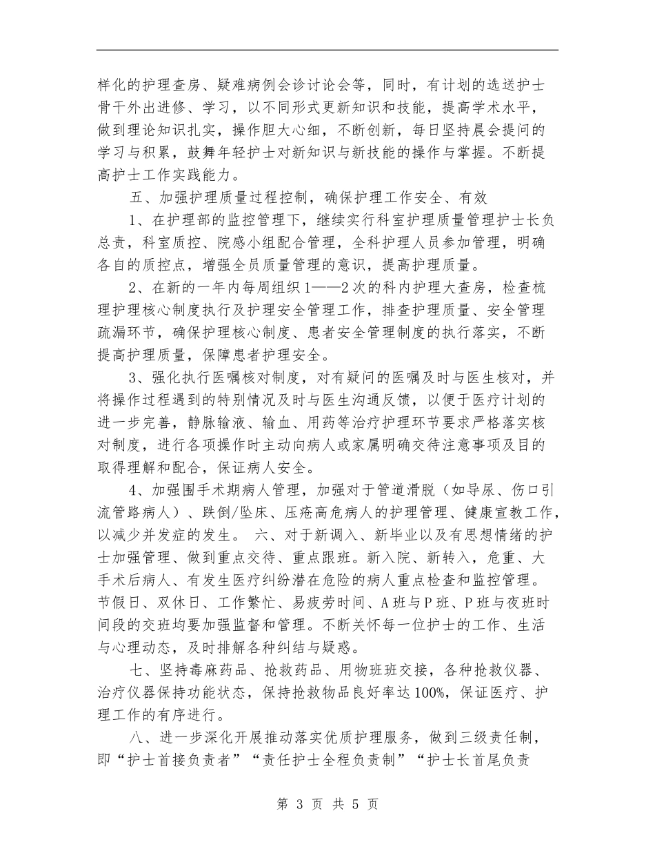 2024年骨科优质护理工作计划_第3页