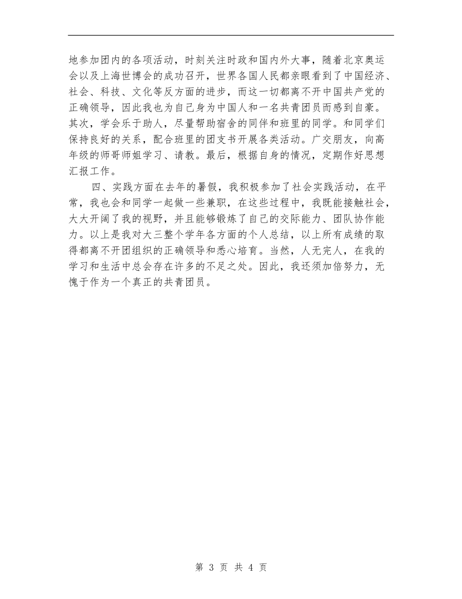 共青团团员个人年终总结_第3页