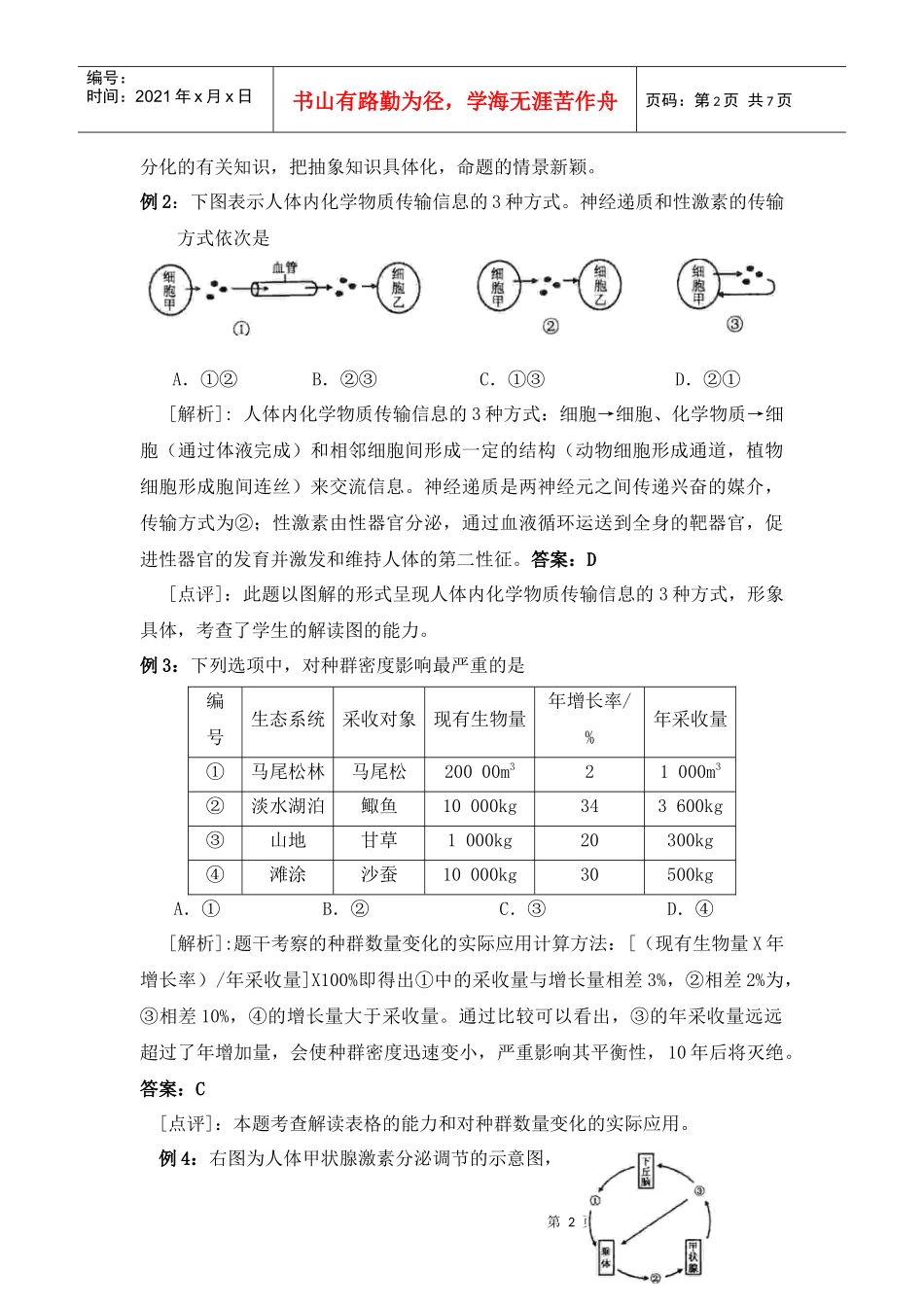 浅析谈生物教学中教材插图的有效利用_第2页