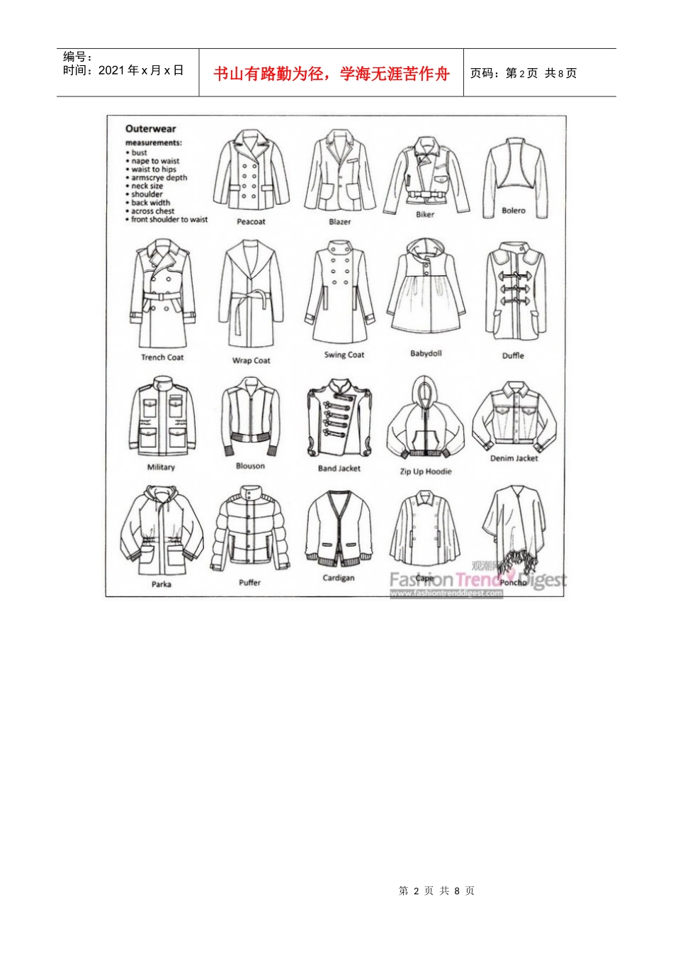 服装款式中英对照_第2页