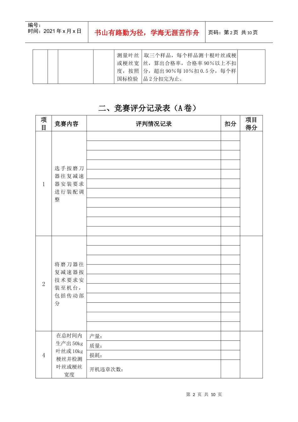 烟草行业职业技能鉴定试卷_第2页