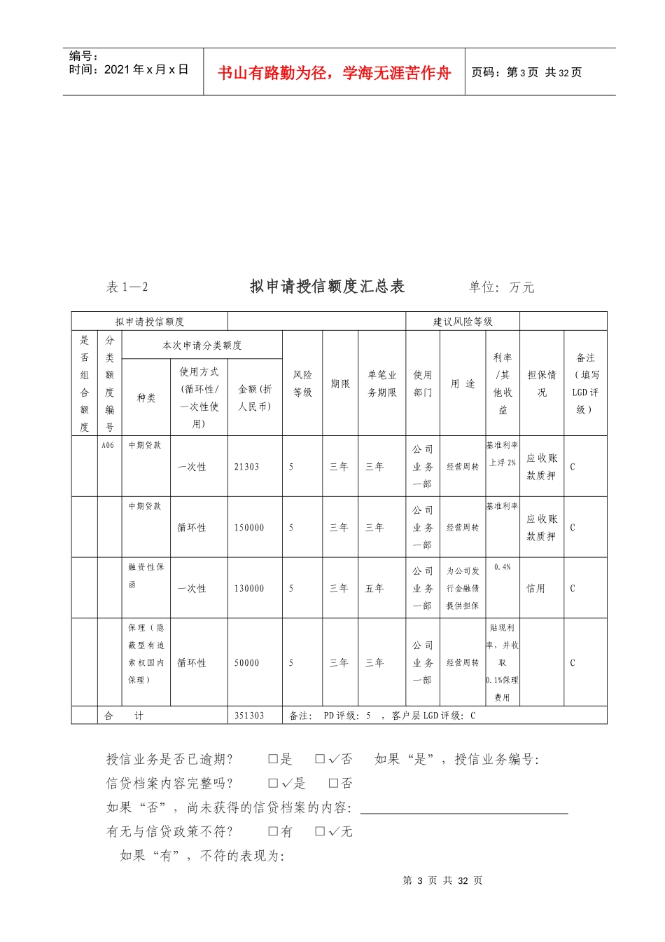某金融租赁公司授信申请书_第3页