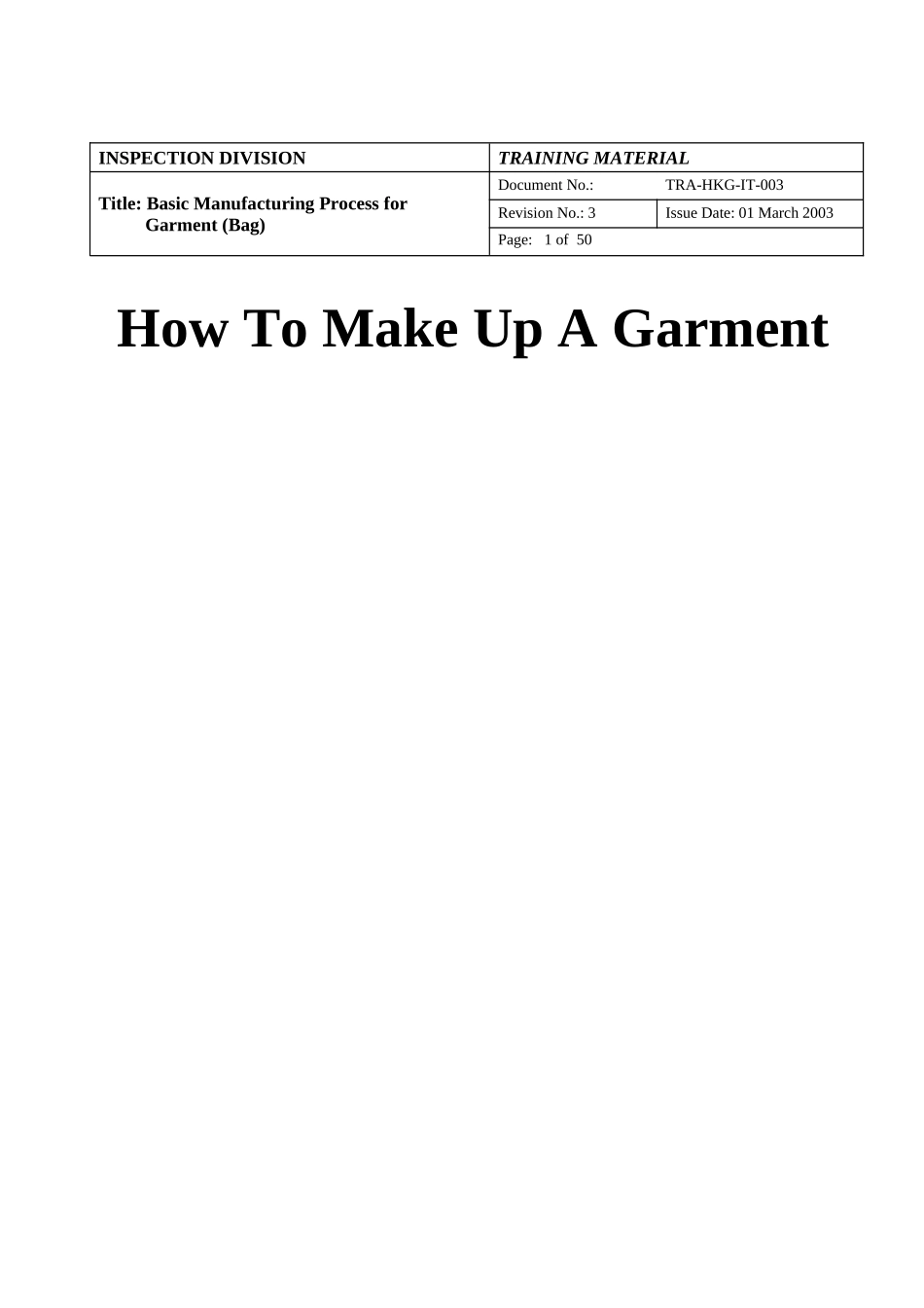 服装基本制造流程_第1页