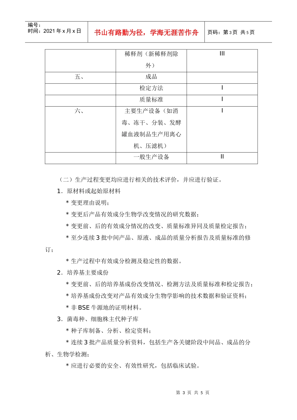 生物制品生产工艺过程变更管理技术指导原则_第3页