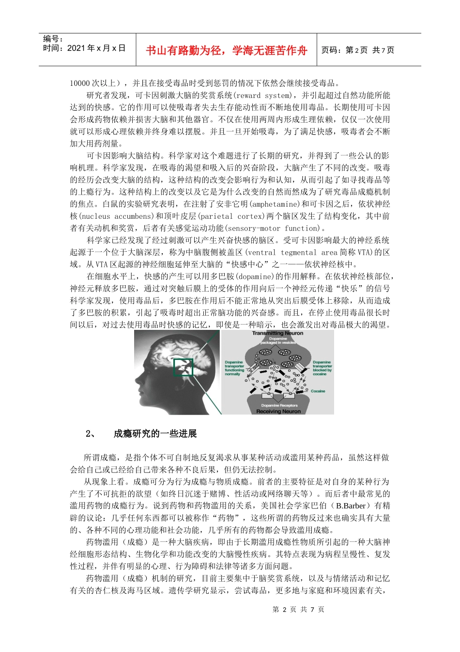 毒品成瘾的研究综述_第2页