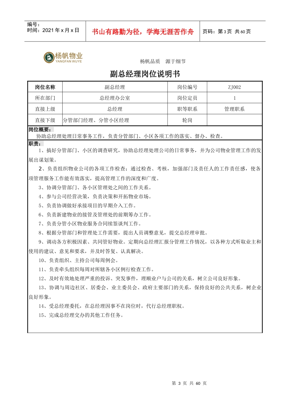 物业职务说明书_第3页