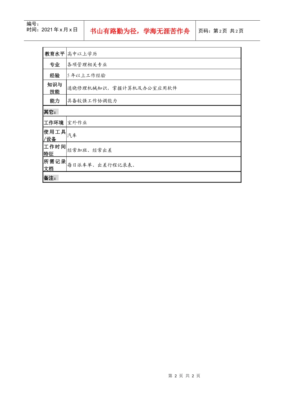 某咨询—广东中顺纸业运输部派车员_第2页