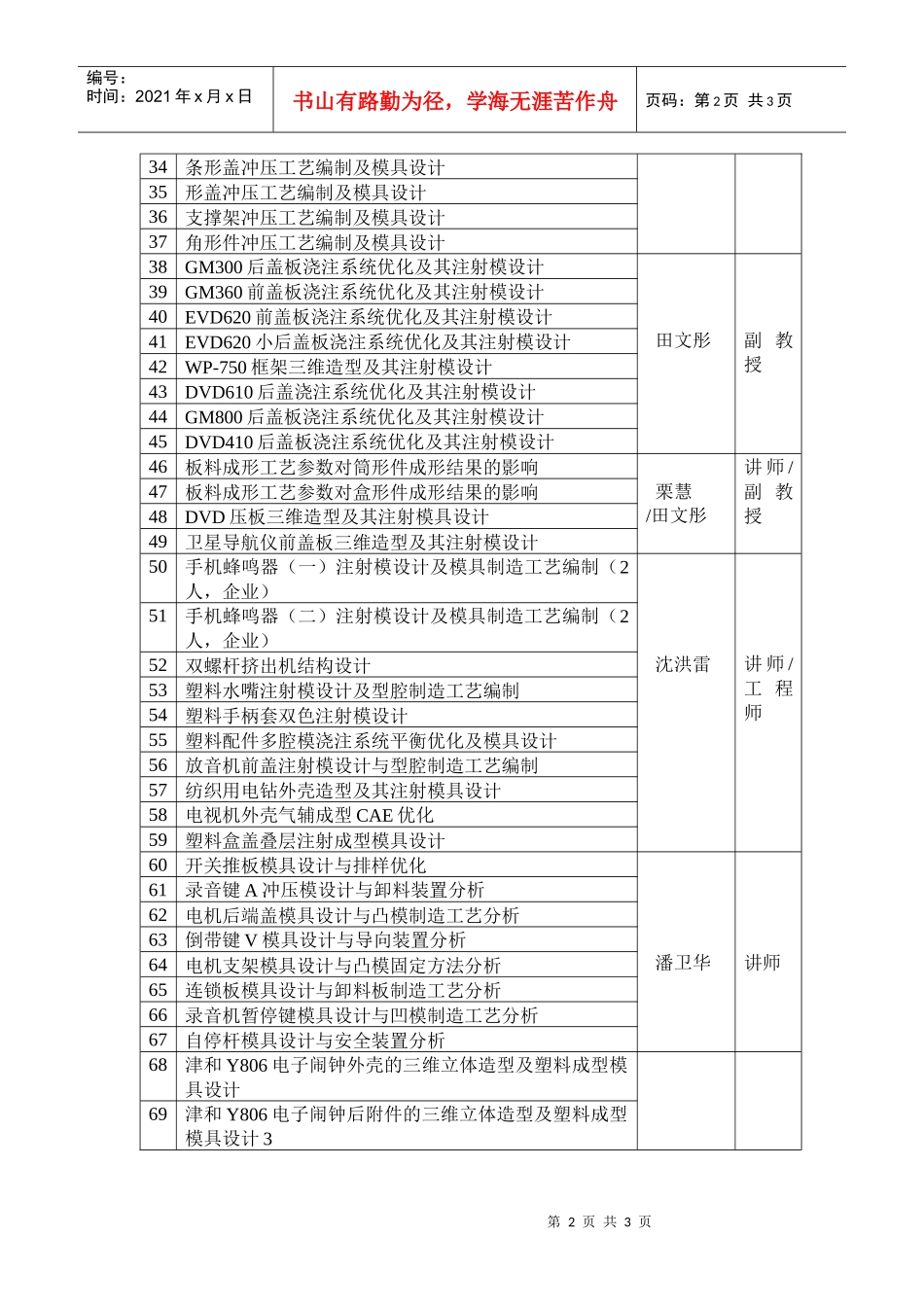机电工程学院08届毕业设计课题汇总_第2页