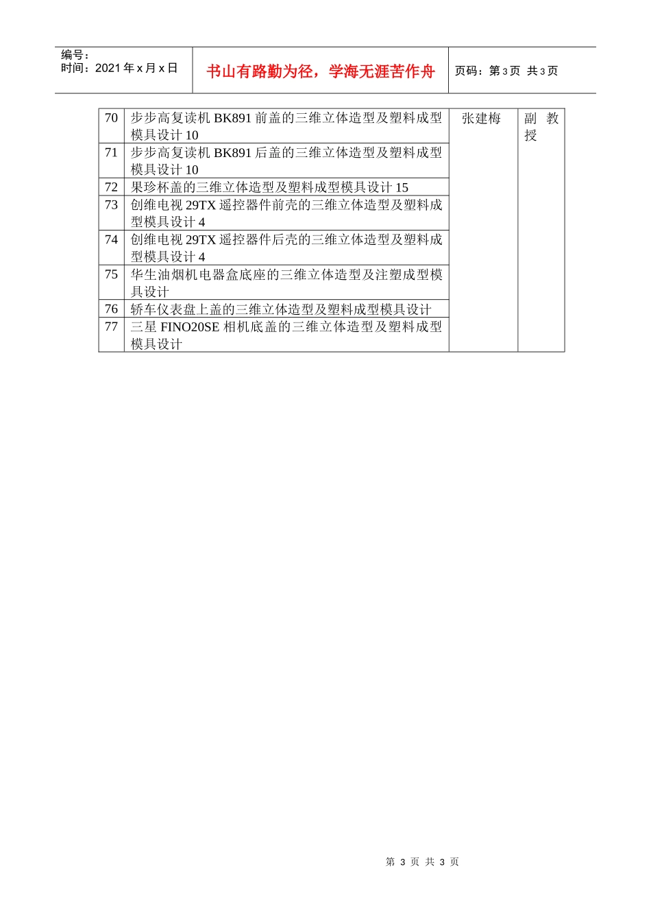 机电工程学院08届毕业设计课题汇总_第3页