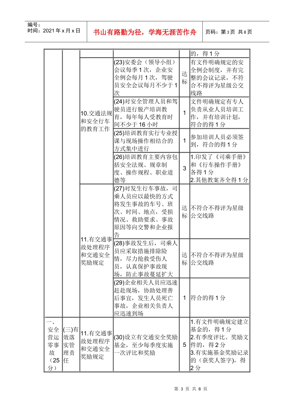 深圳市星级公交线路考核评定指标和评分办法 - 深圳市交通运输委员会_第3页