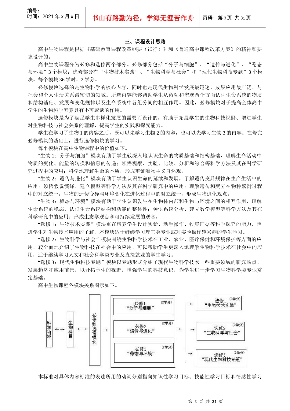 普通高中生物课程标准_第3页