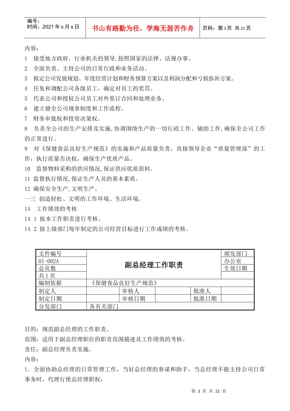 某药业有限公司岗位人员职责概述_第3页
