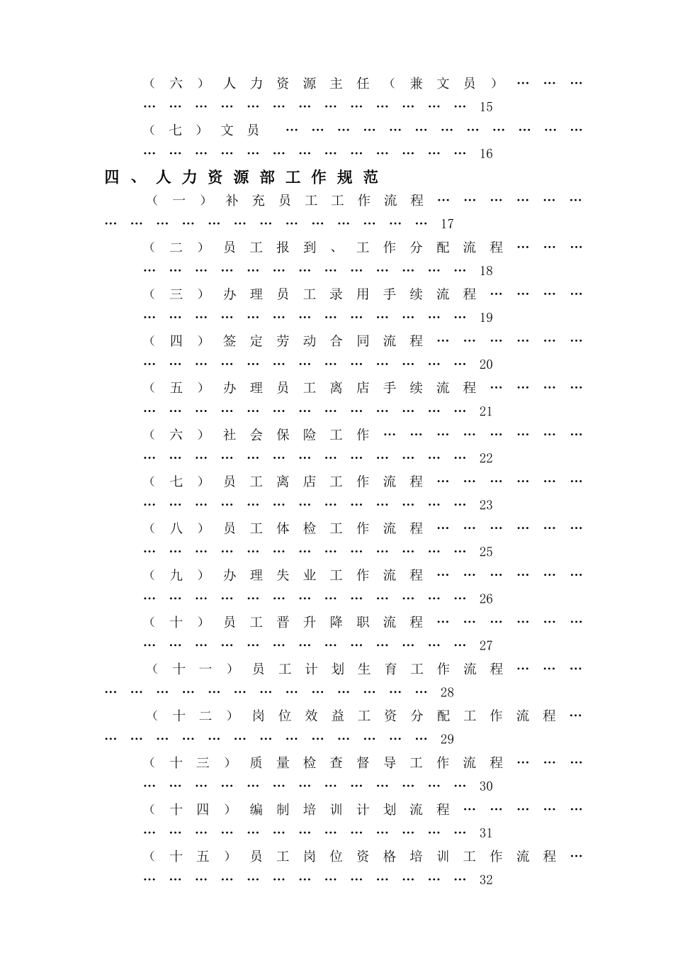 某某酒店人力资源部岗位职责与工作要求_第2页