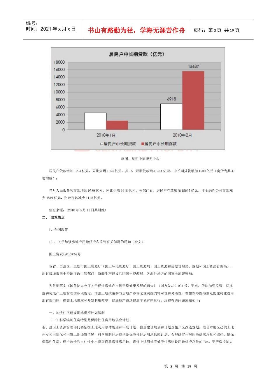 昆明房地产XXXX年3月份市场月报_第3页