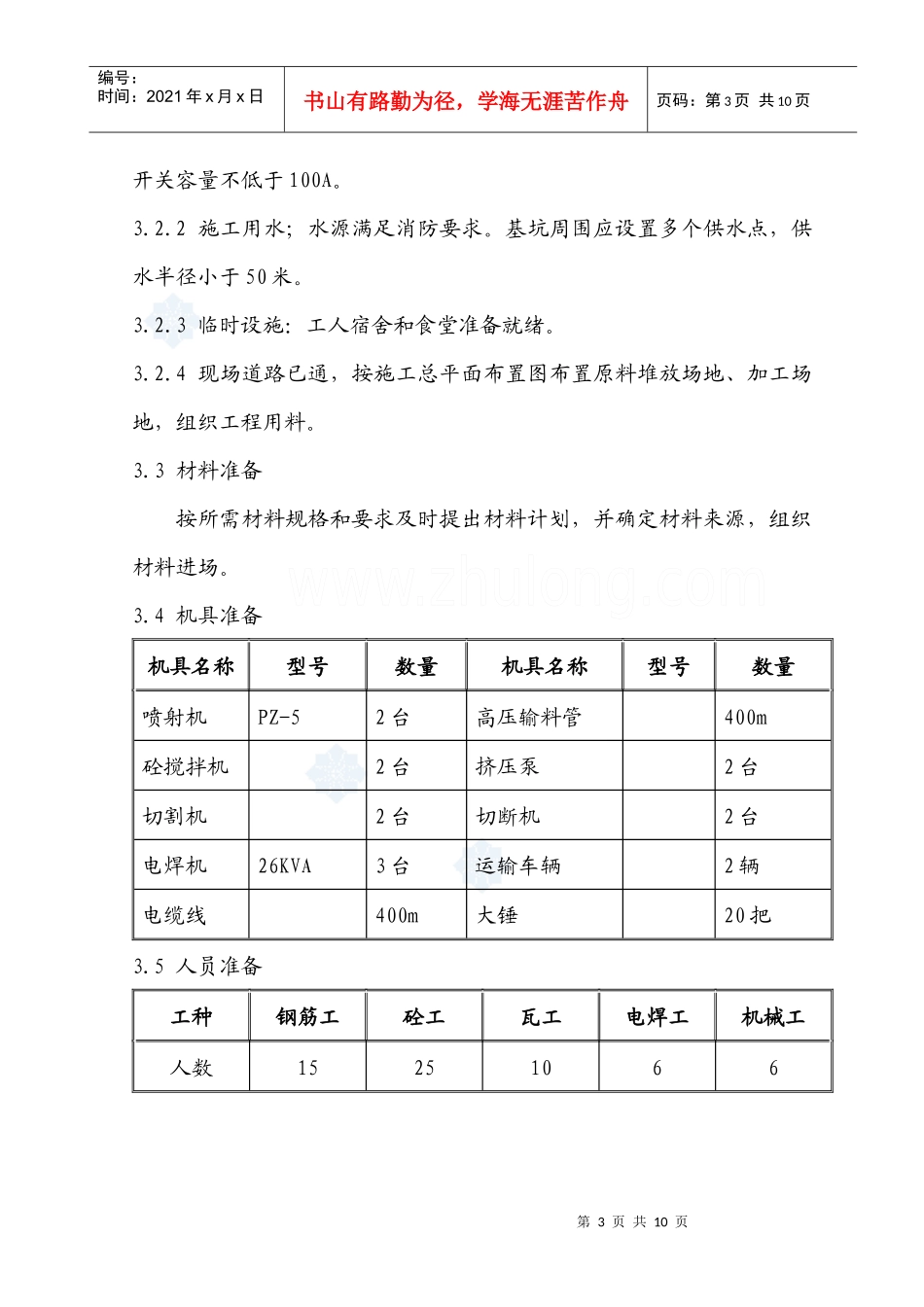 某住宅小区工程护坡(喷锚护壁)方案_secret_第3页