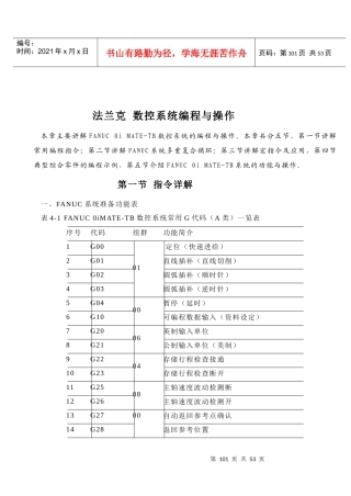 法兰克数控系统编程