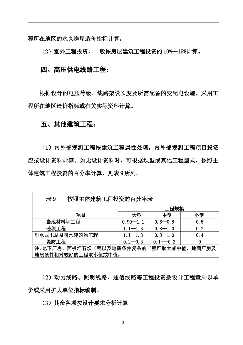 甘肃省水利水电工程设计概估算编制规定_第3页