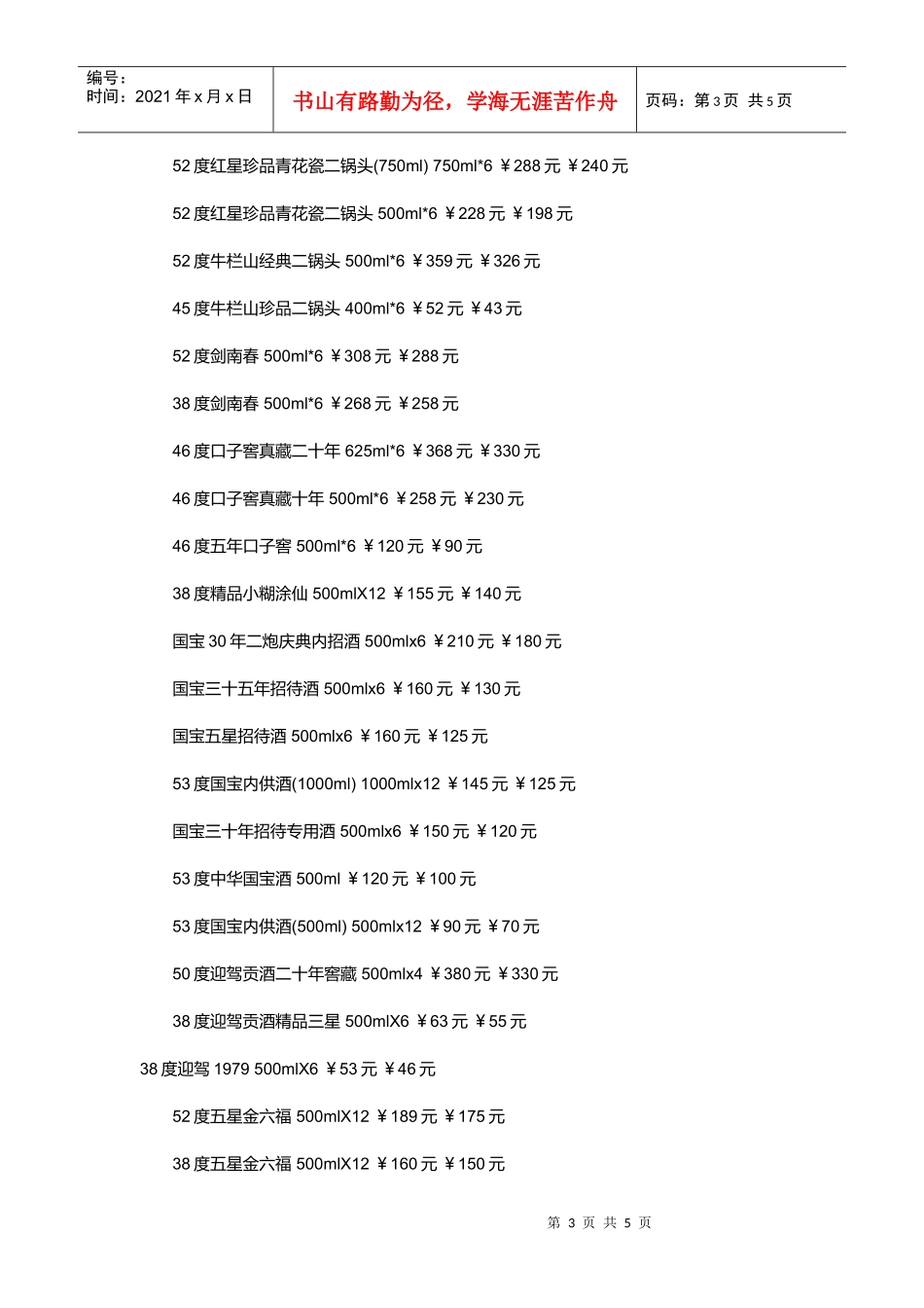 最新白酒价格查询数据与趋势分析_第3页