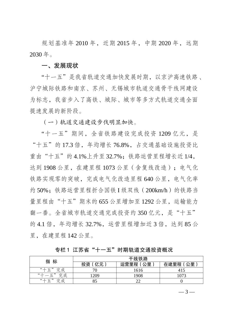 江苏省轨道交通“十二五”及中长期发展规划_第3页