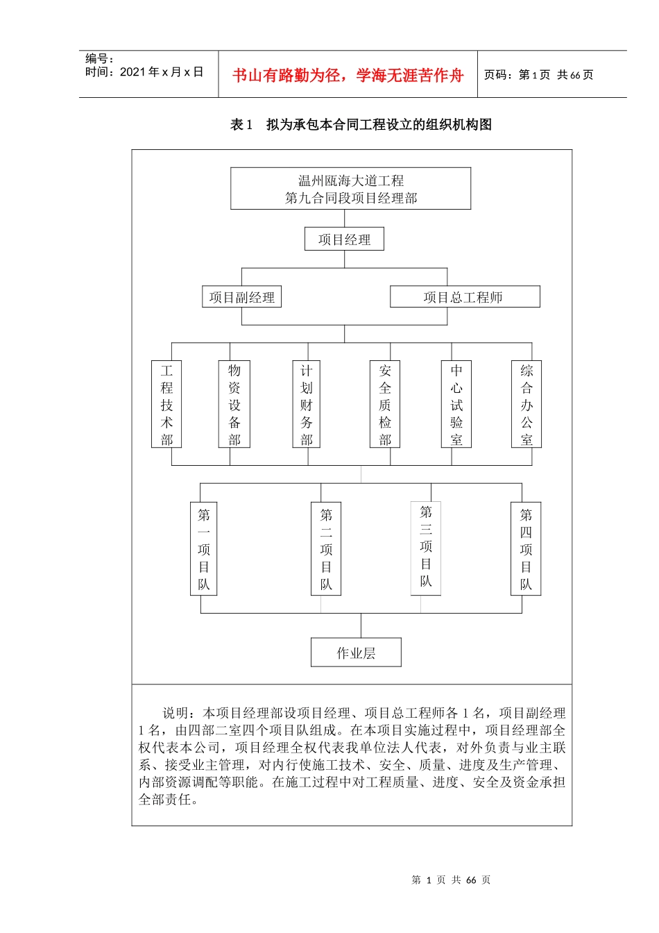 某道路工程施工组织设计(doc 67页)_第1页