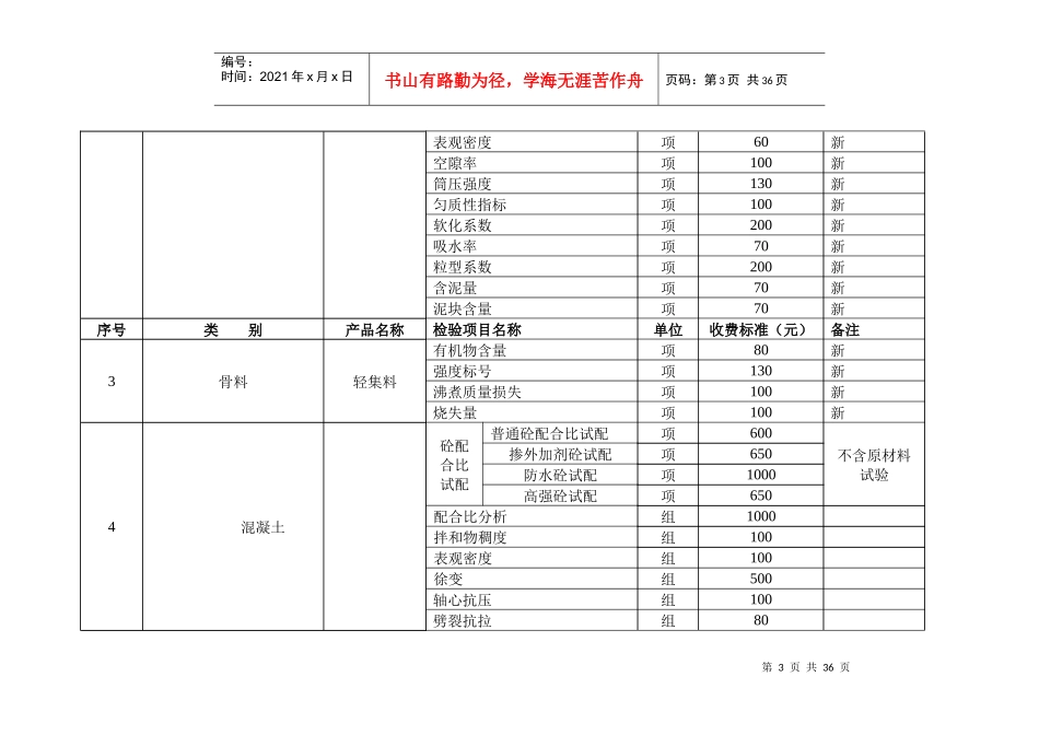 湖北省建设工程质量检测试验收费标准(修改)_第3页