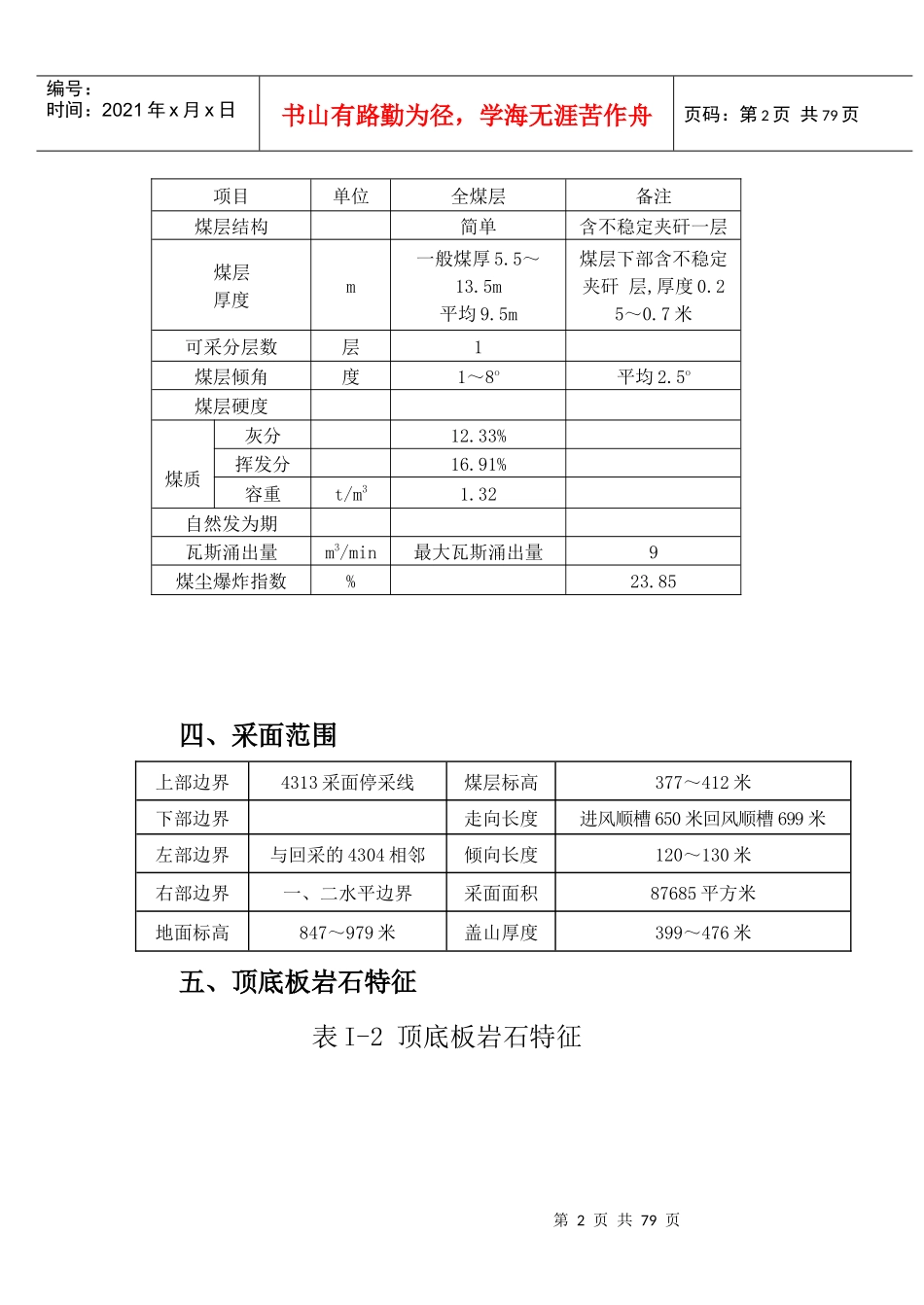 炮采放顶煤回采作业规程(H)_第2页