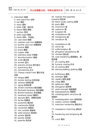 模具英语专业术语大全