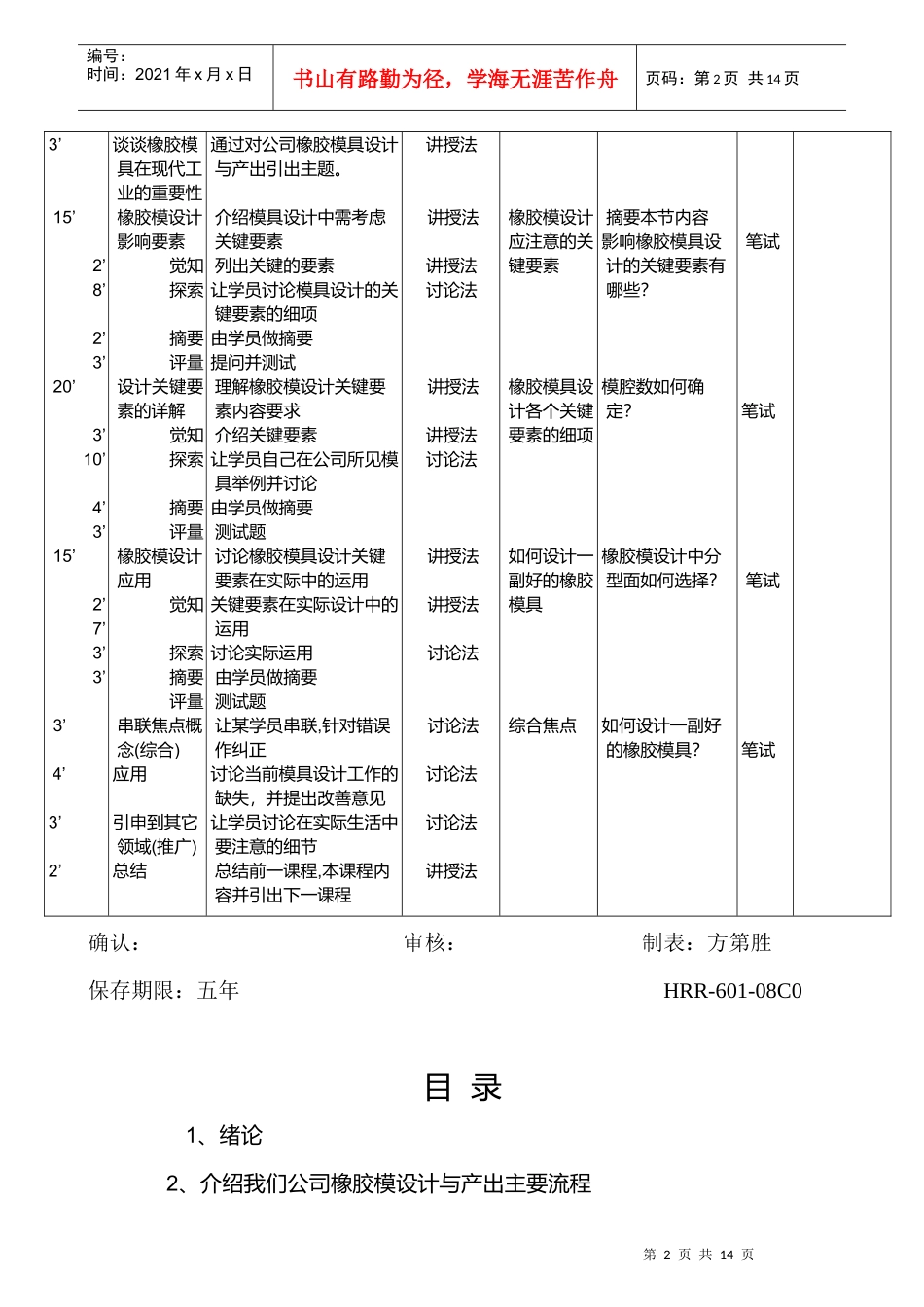 橡胶模设计培训教案_第2页
