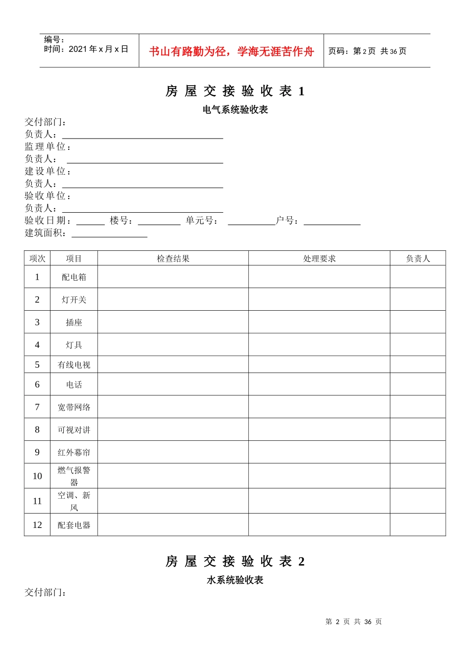 物业承接验收全套表格[1]_第2页