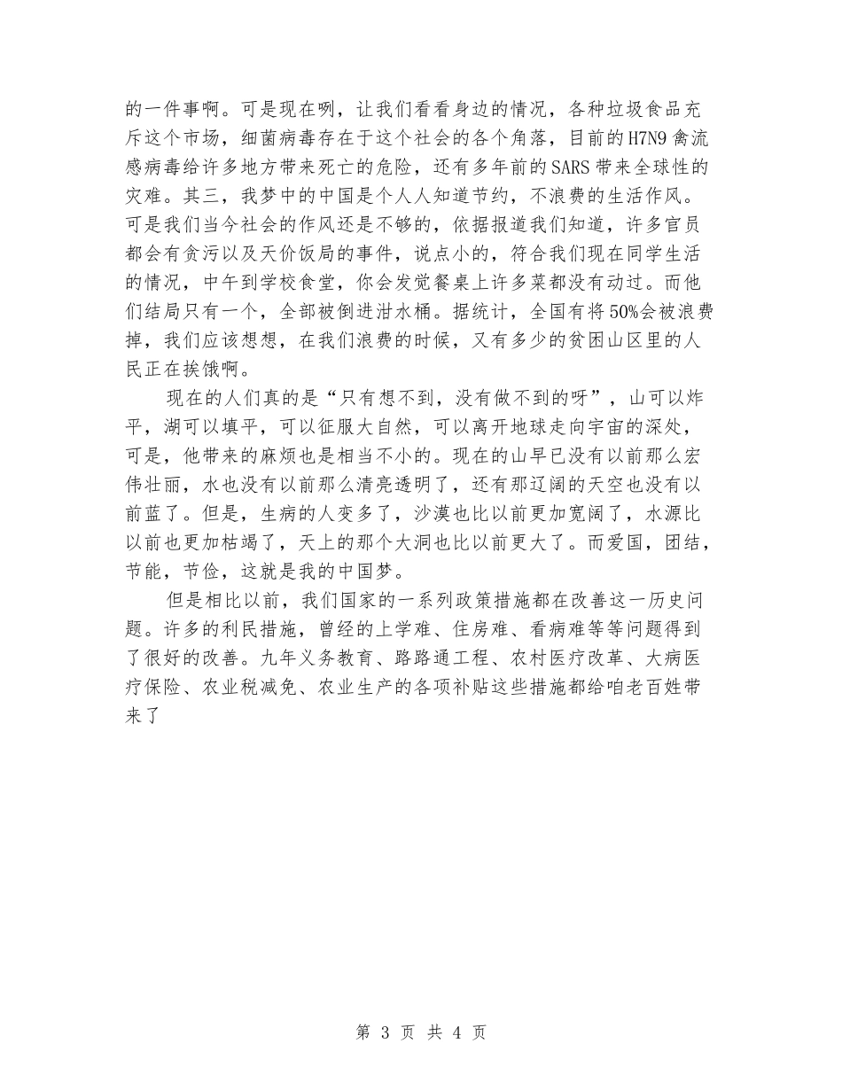 2024年大学生中国梦演讲稿开头_第3页