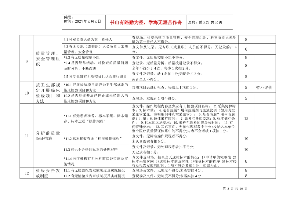 湖南省医疗机构检验质量评价标准_第3页