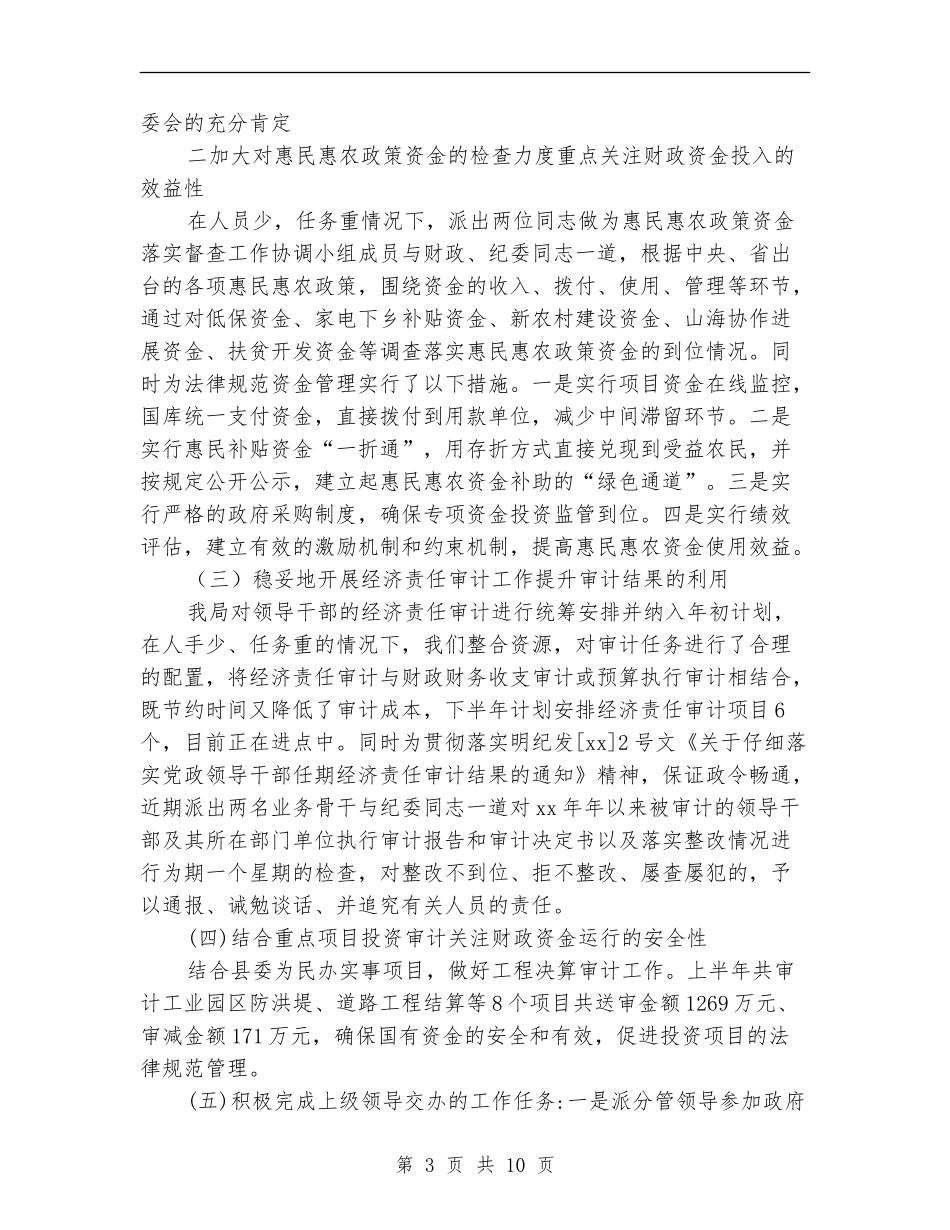 审计局2024上半年工作总结_第3页