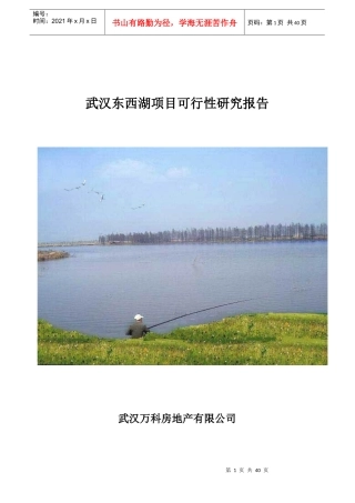 武汉某房地产项目可行性研究报告