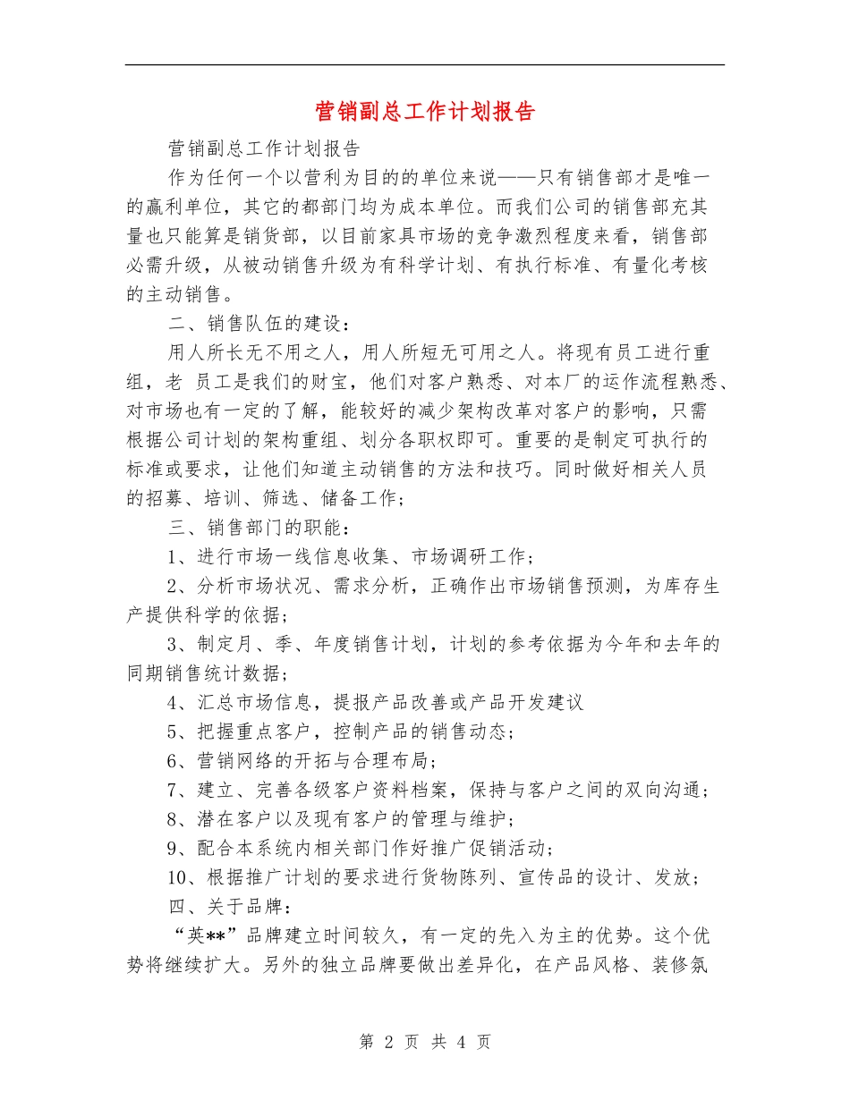 营销副总工作计划报告_第2页