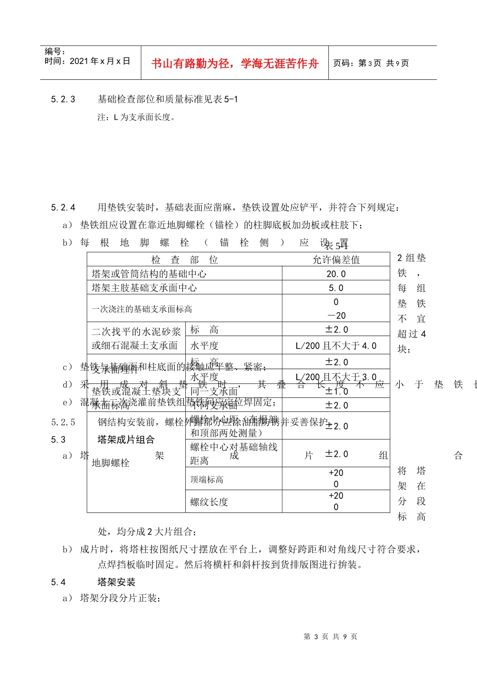 火炬钢结构安装施工方法及质量标准(五)_第3页