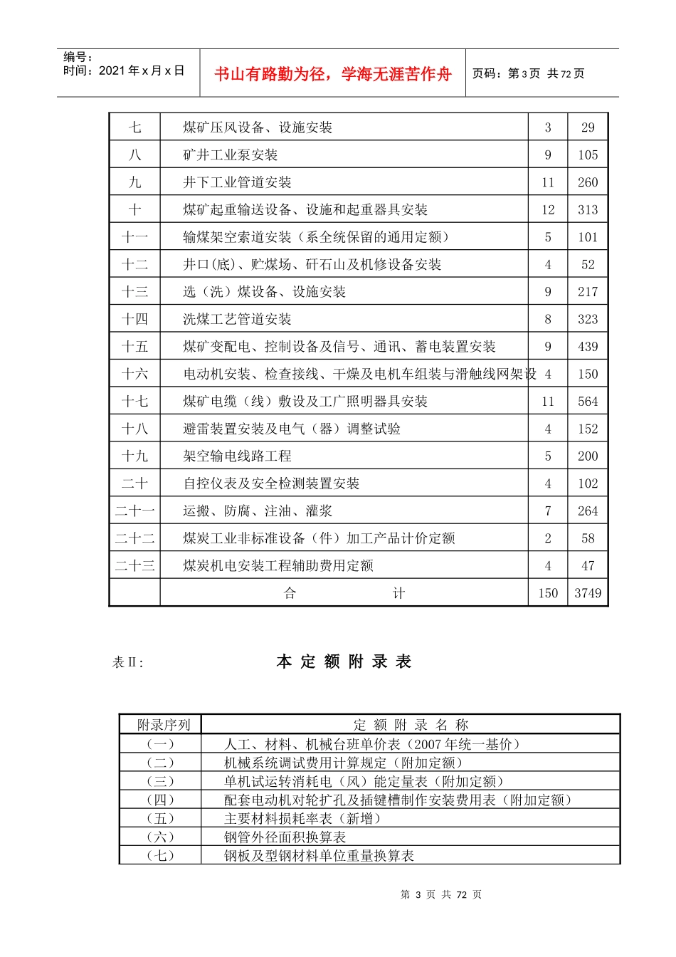 煤炭建设机电安装工程消耗量定额(完整版)_第3页