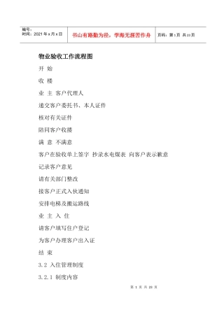 物业验收工作流程图(doc22)(1)