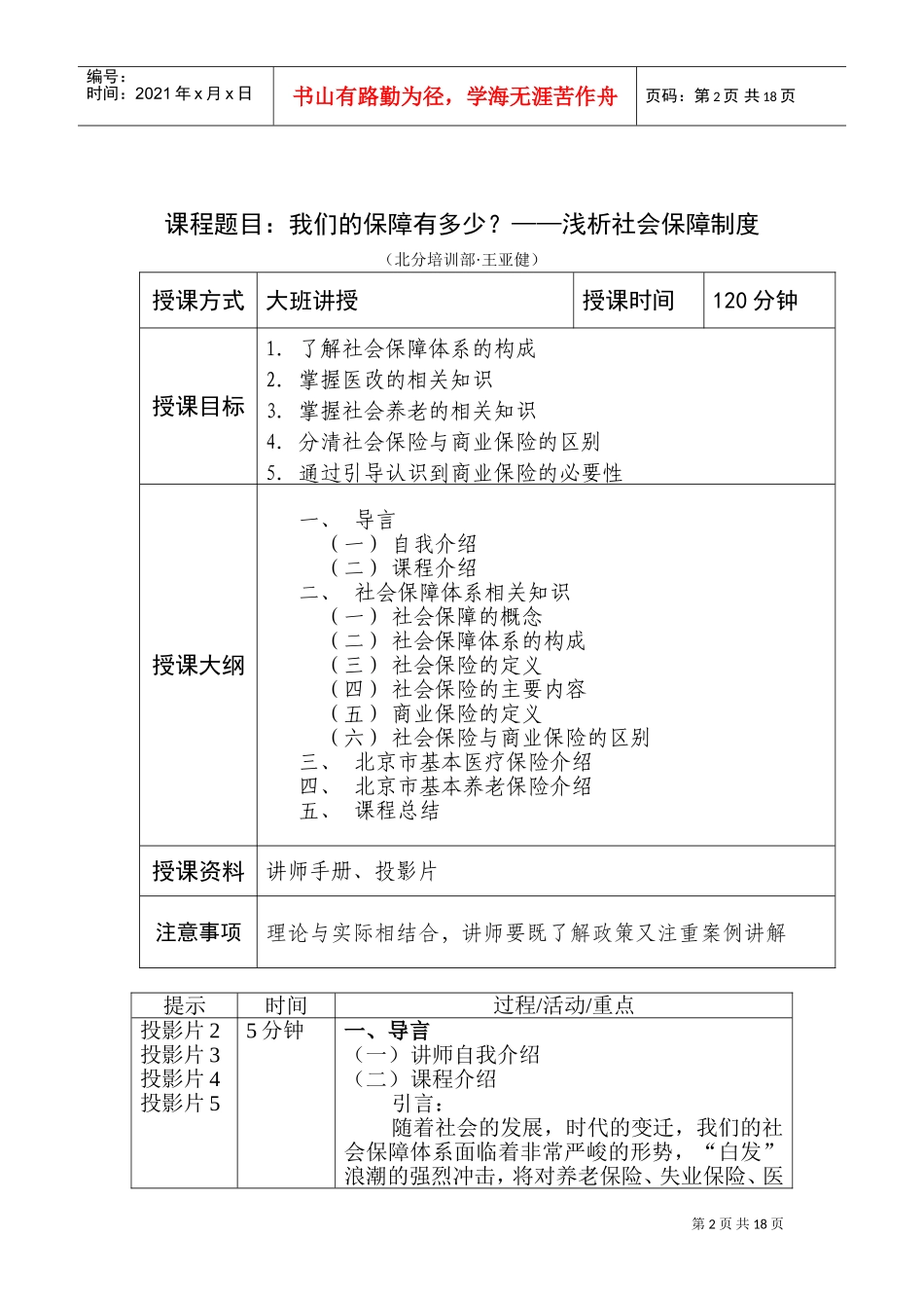某某平安保险股份有限公司新人培训教案_第2页