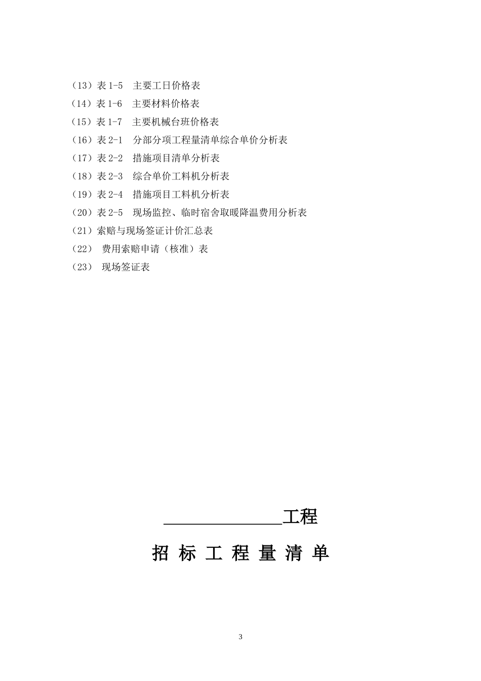 杭州市工程量13清单计价表格组成及表式_第3页