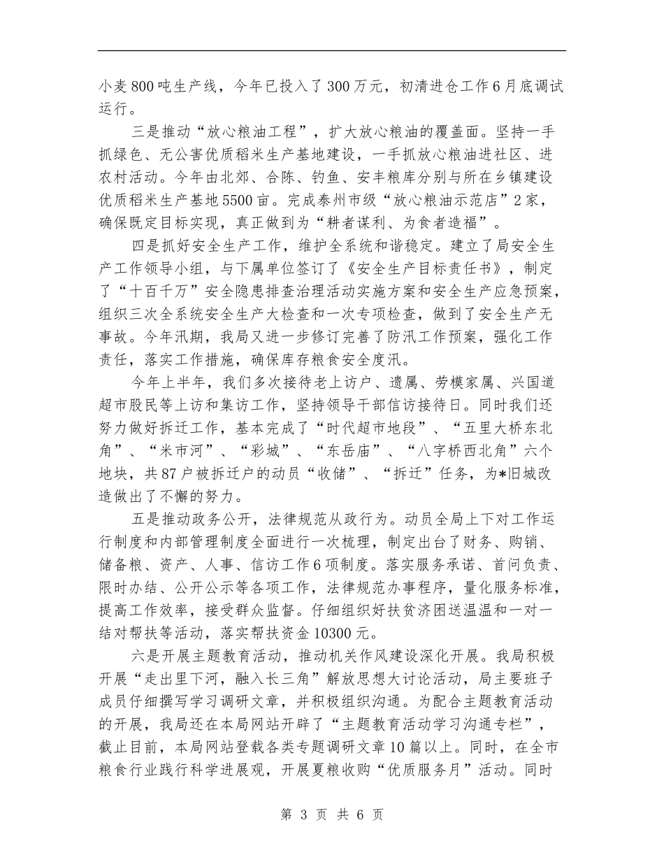 市粮食局上半年监察工作总结_第3页