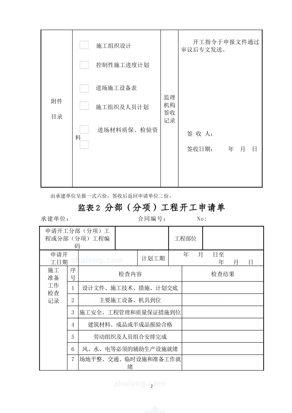 水利水电工程常用验收表格108个(包含水利水电锚索验收表格)_第2页