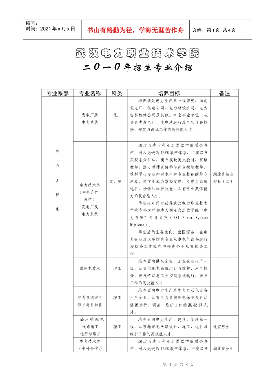 武汉电力职业技术学院_第1页