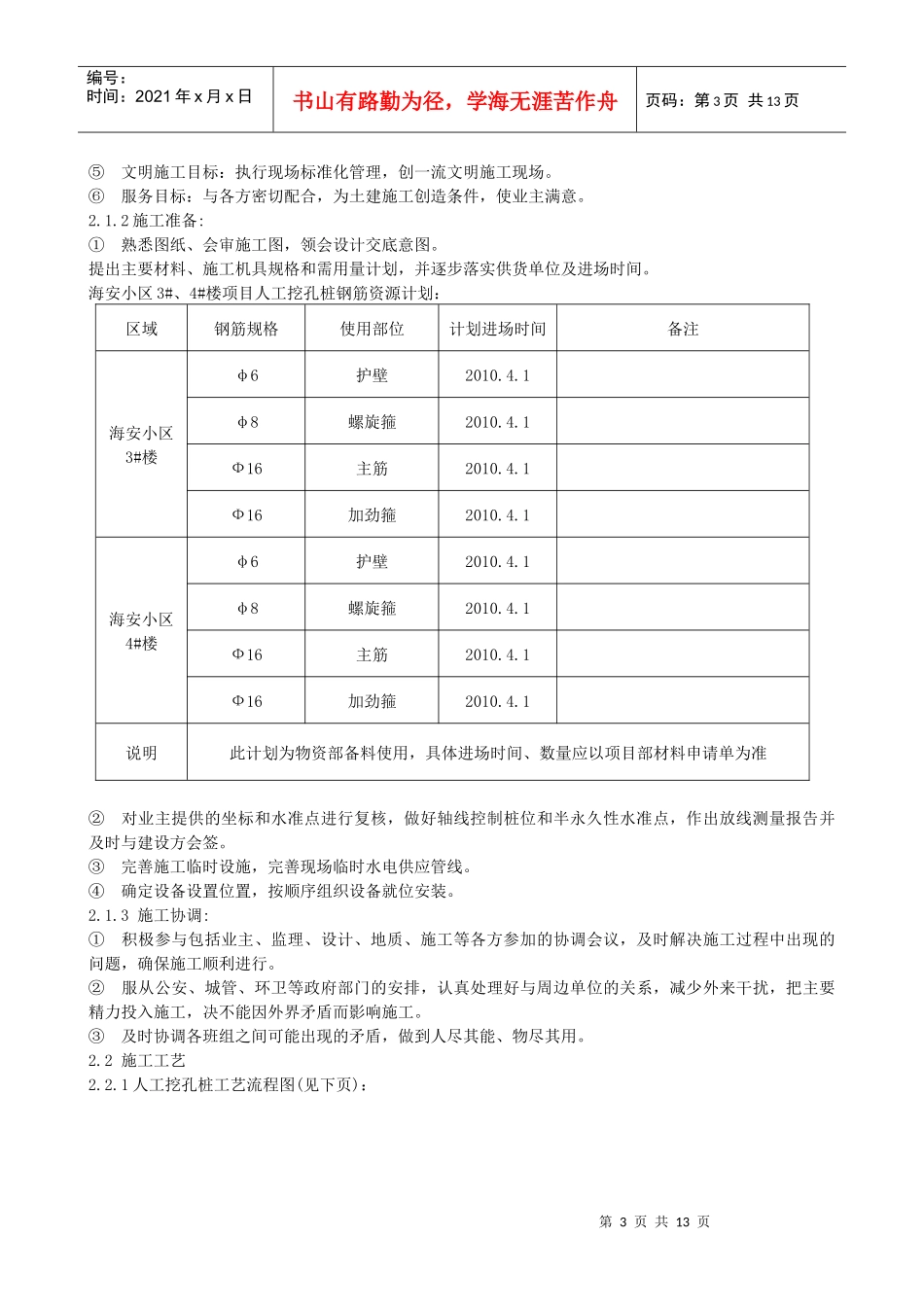 海安小区3#、4#楼 人工挖孔桩方案_第3页