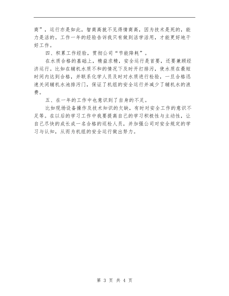 2024电厂个人年终工作总结_第3页