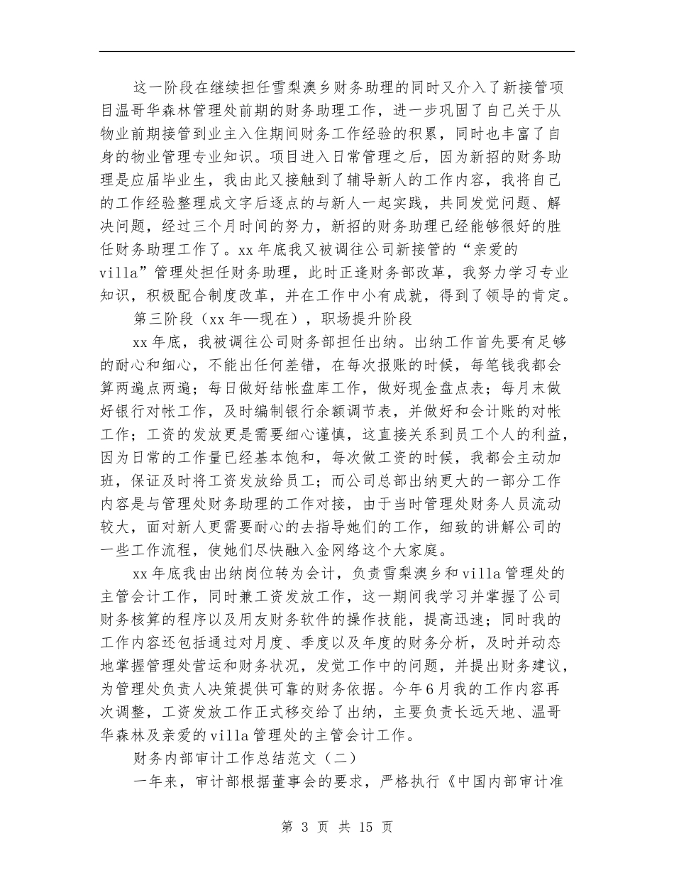 财务内部审计工作总结范文_第3页