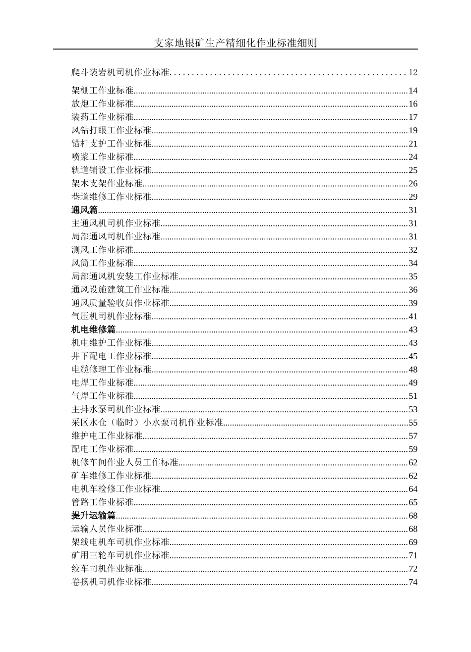 某公司银矿生产精细化作业标准细则_第2页