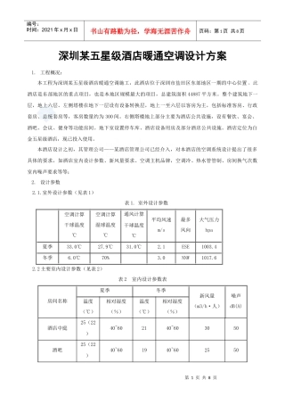 深圳某五星级酒店暖通空调设计方案_secret