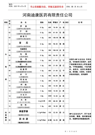 河南迪康医药有限责任公司