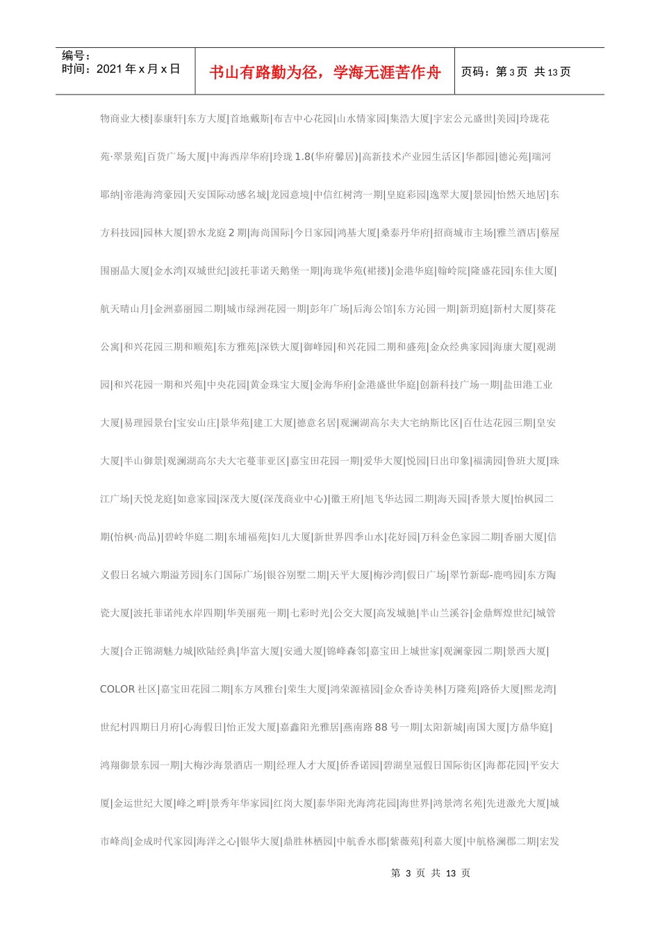 深圳房地产案名集_第3页