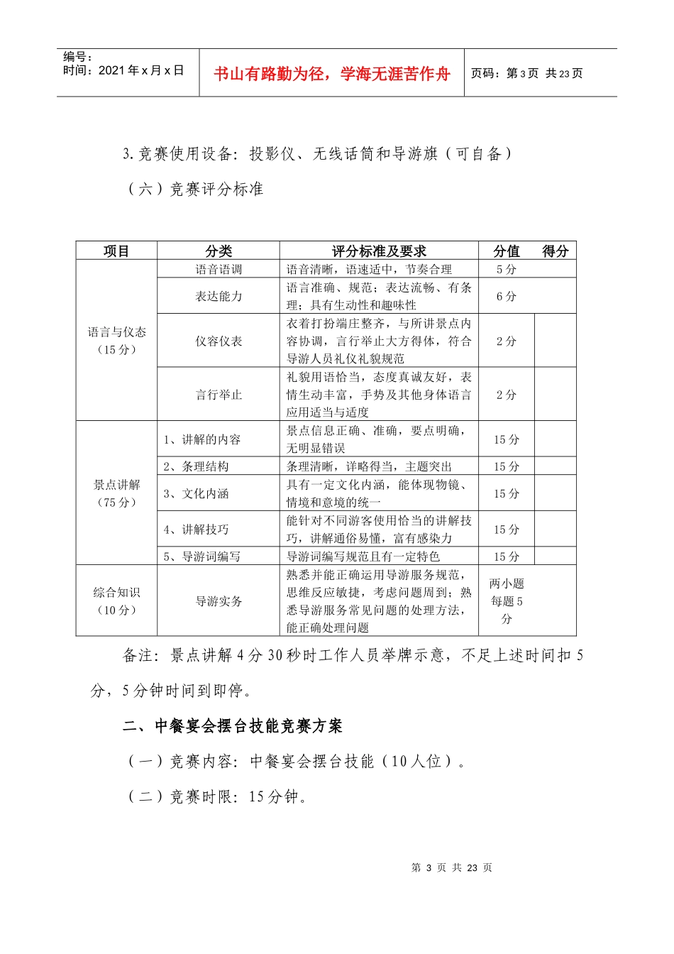 旅游财经类专业技能竞赛方案分析_第3页
